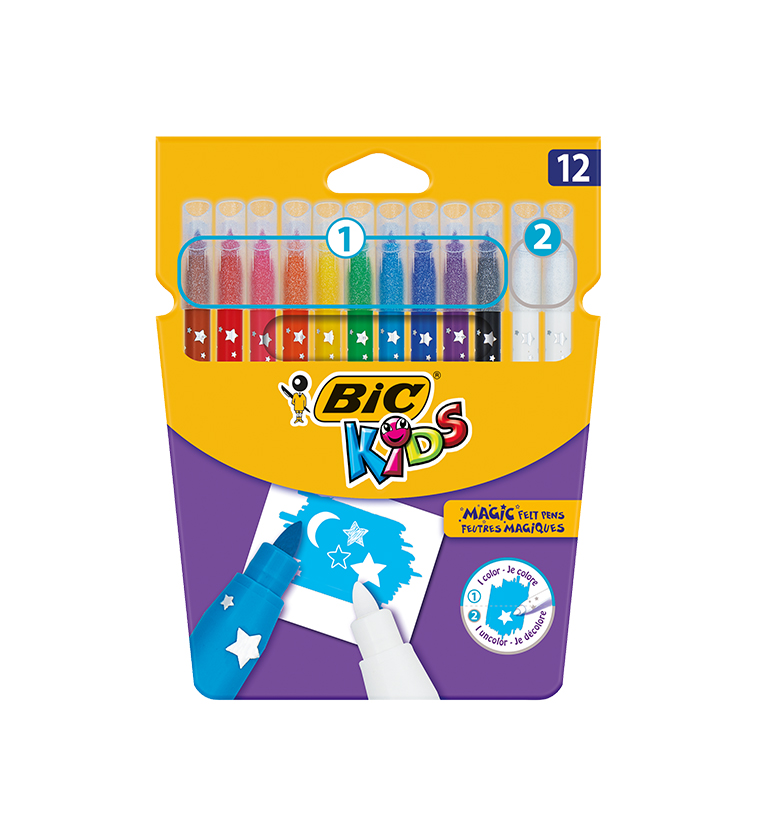 Pochette de 12 Feutres de Coloriage BIC Kids - Visa - MC STORE