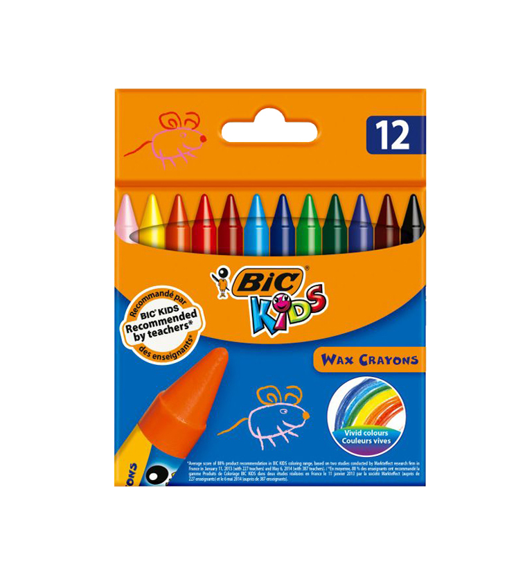 10 crayons de cire poissons de couleur pour le bain - Kitpas